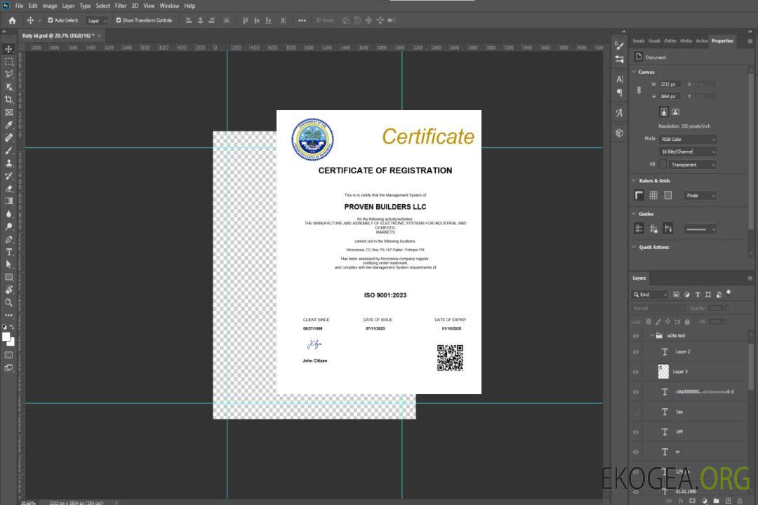 Modèle Word et PDF de certificat d'enregistrement d'entreprise en Micronésie template